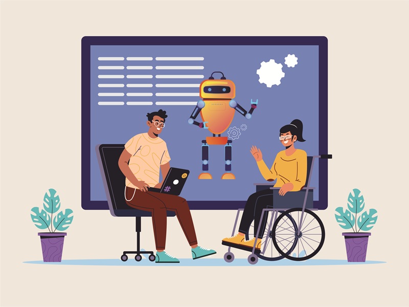 Inclusive training and accessibility empowerment — persons with disabilities attending a digital skills workshop